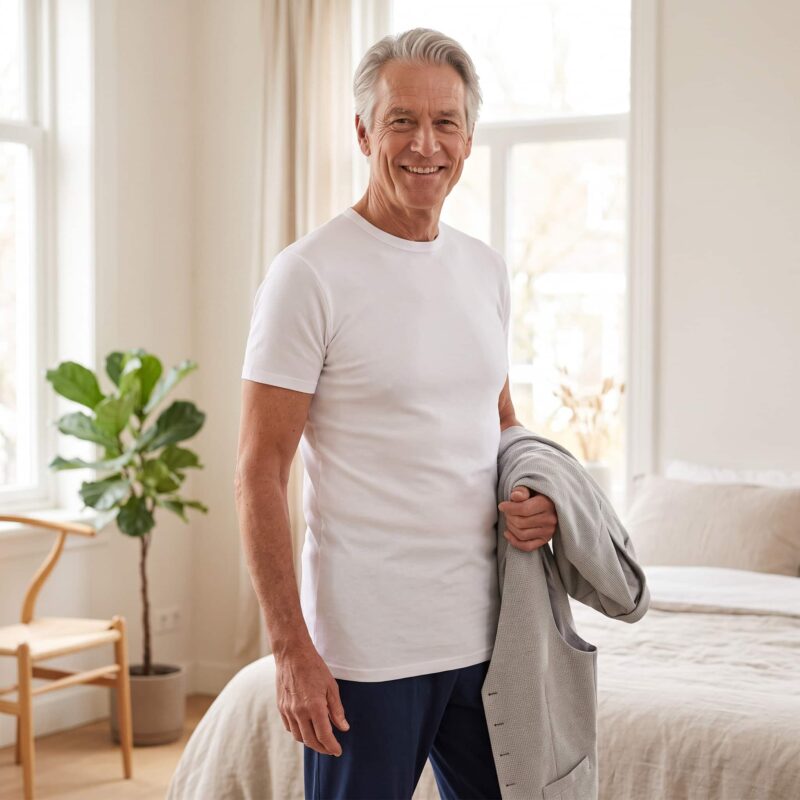 Beeren Extra Lange T-Shirt M3000 Wit - Afbeelding 2