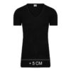 Beeren Extra Lang T-Shirt Diepe V-hals M3000 Zwart