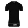 Beeren Heren Extra Lang T-Shirt V-hals Zwart