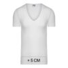 Beeren Heren Extra Lang T-Shirt diepe V-hals M3000 Wit