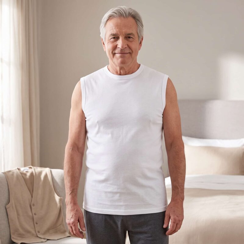Beeren Mouwloos Shirt M3000 Wit - Afbeelding 2