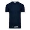 Beeren Extra Lang T-Shirt V-hals Marine
