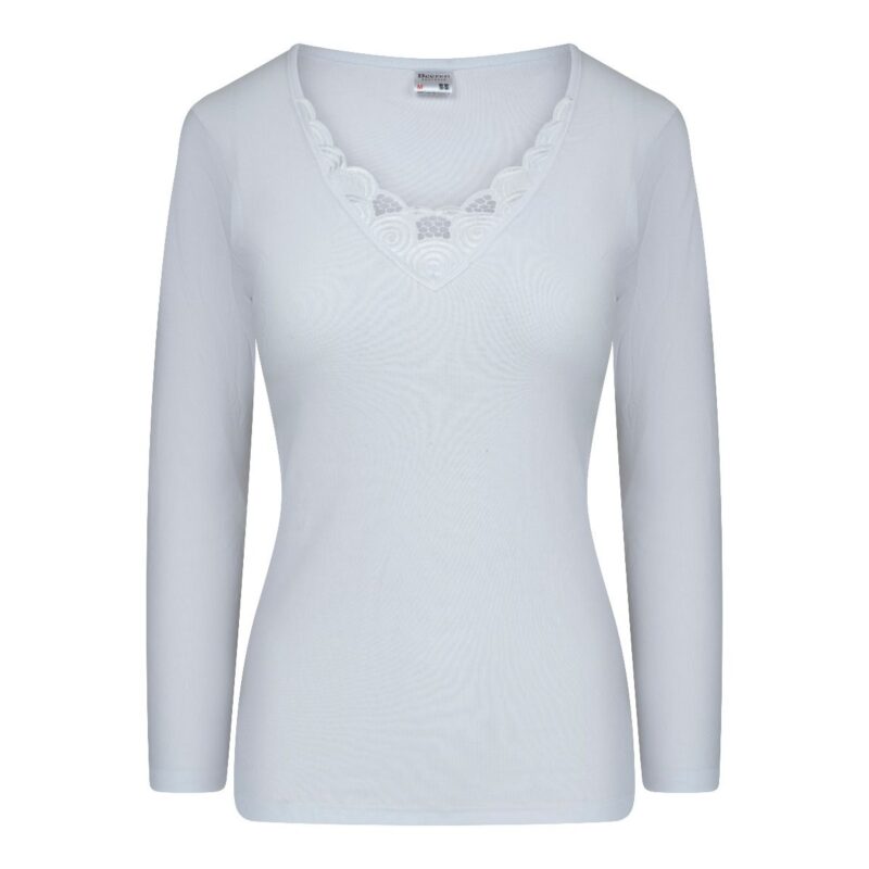 Dames Onderblouse Beatrix M3000 Wit Lange Mouwen