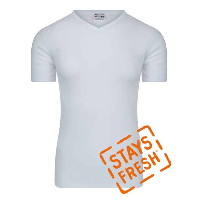 Beeren T-Shirt V-Hals Stay Fresh M3000 Wit
