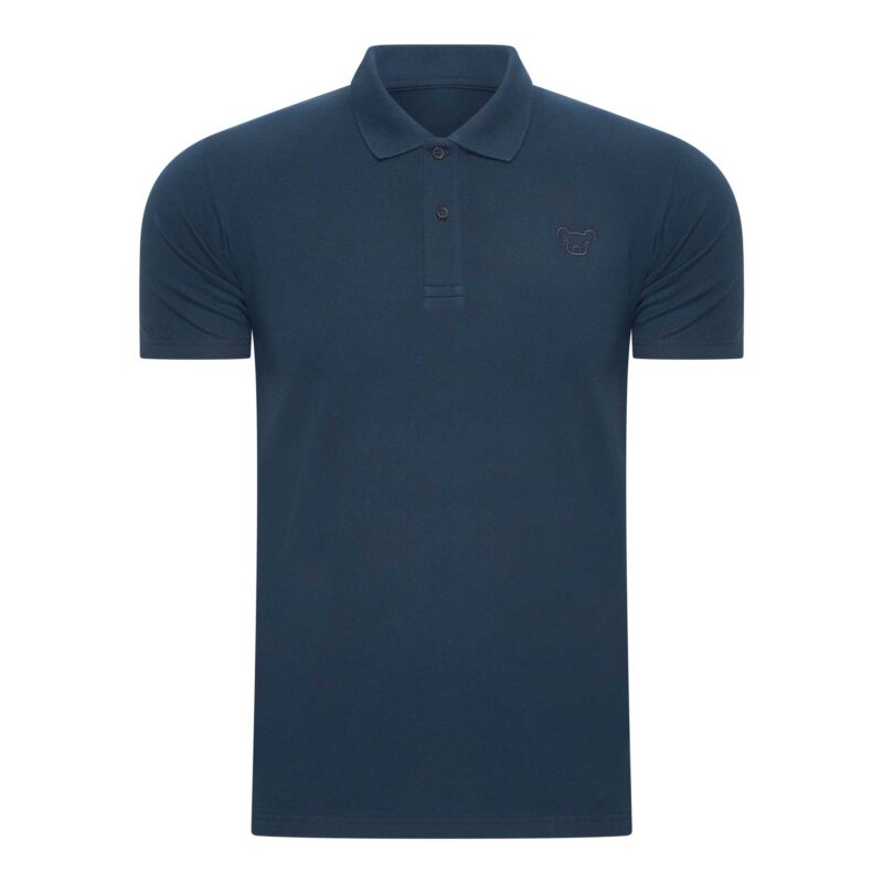 Beeren Heren Polo Izaak Pique Korte Mouw Marine