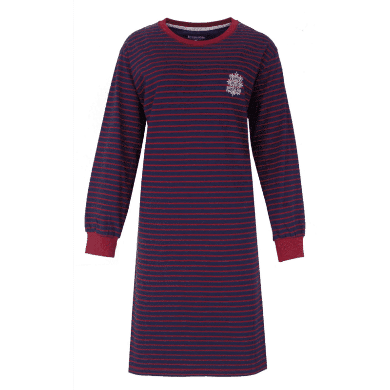 Irresistible Tricot Dames Nachthemd Rood Marine