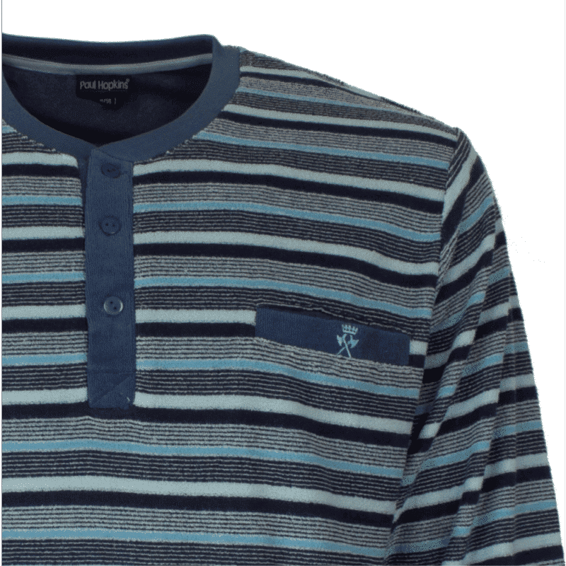 Alternative view of Paul Hopkins Badstof Heren Pyjama Insignia Blue