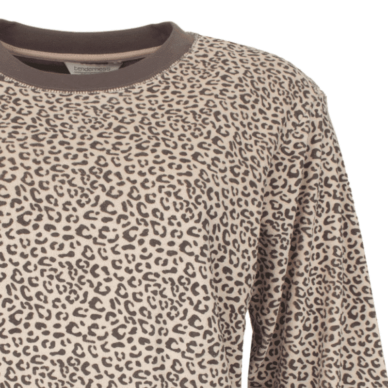 Alternative view of Tenderness Badstof Dames Pyjama Rabbit Brown