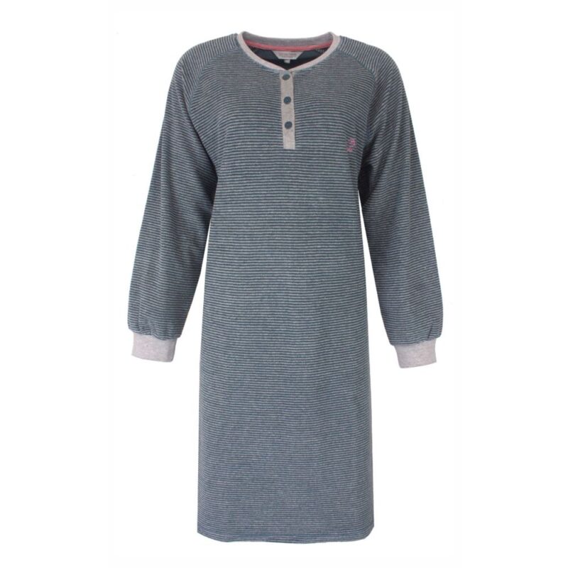 Tenderness Badstof Dames Nachthemd Petrol Groen