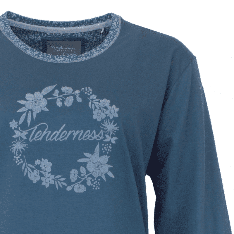 Alternative view of Tenderness Tricot Dames Nachthemd Petrol