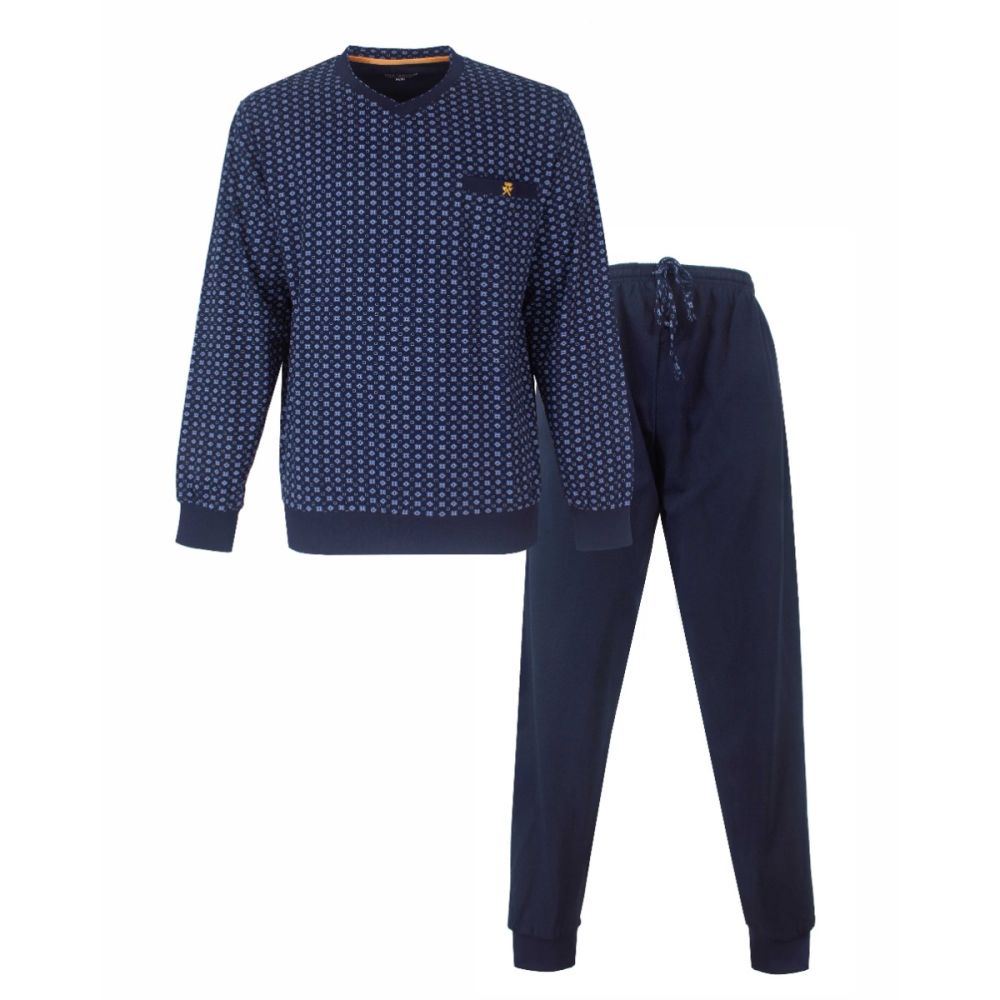 Paul Hopkins h-pyjama v-hals donkerblauw