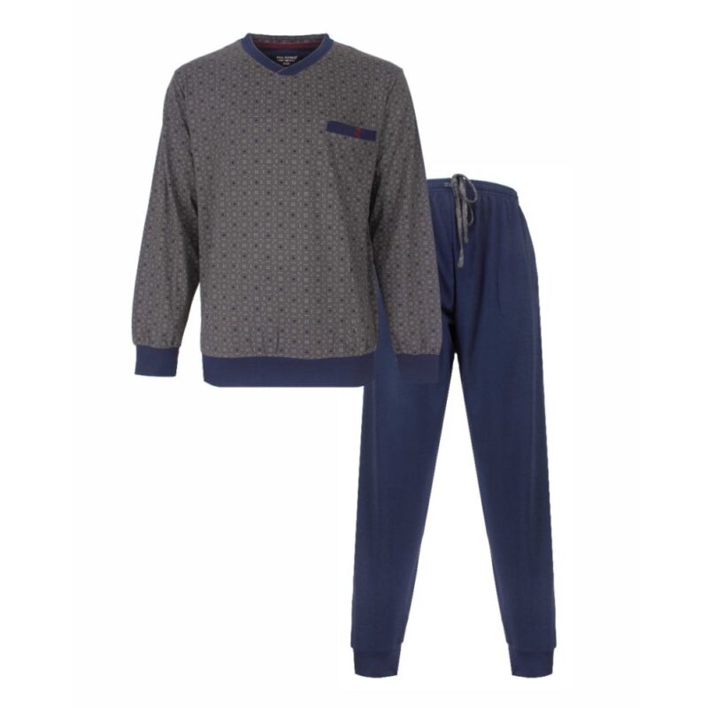 Paul Hopkins h-pyjama badstof grijs